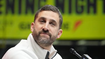 Feb 3, 2025; New Orleans, LA, USA;  Philadelphia Eagles head coach Nick Sirianni during Super Bowl LIX Opening Night at Ceasars Superdome. Mandatory Credit: Kirby Lee-Imagn Images