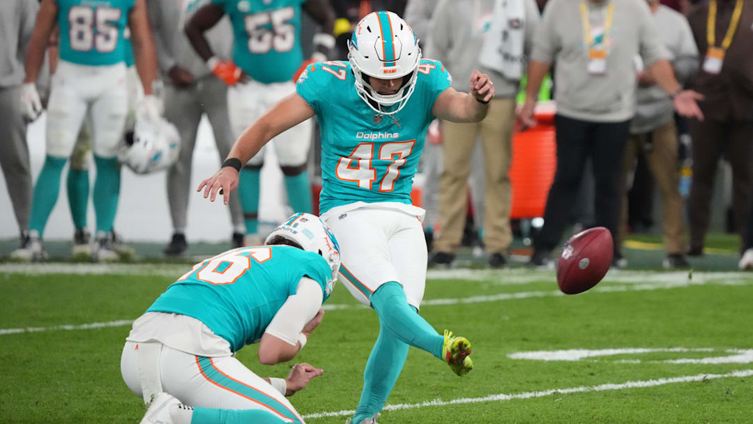 Miami Dolphins kicker Riley Patterson 