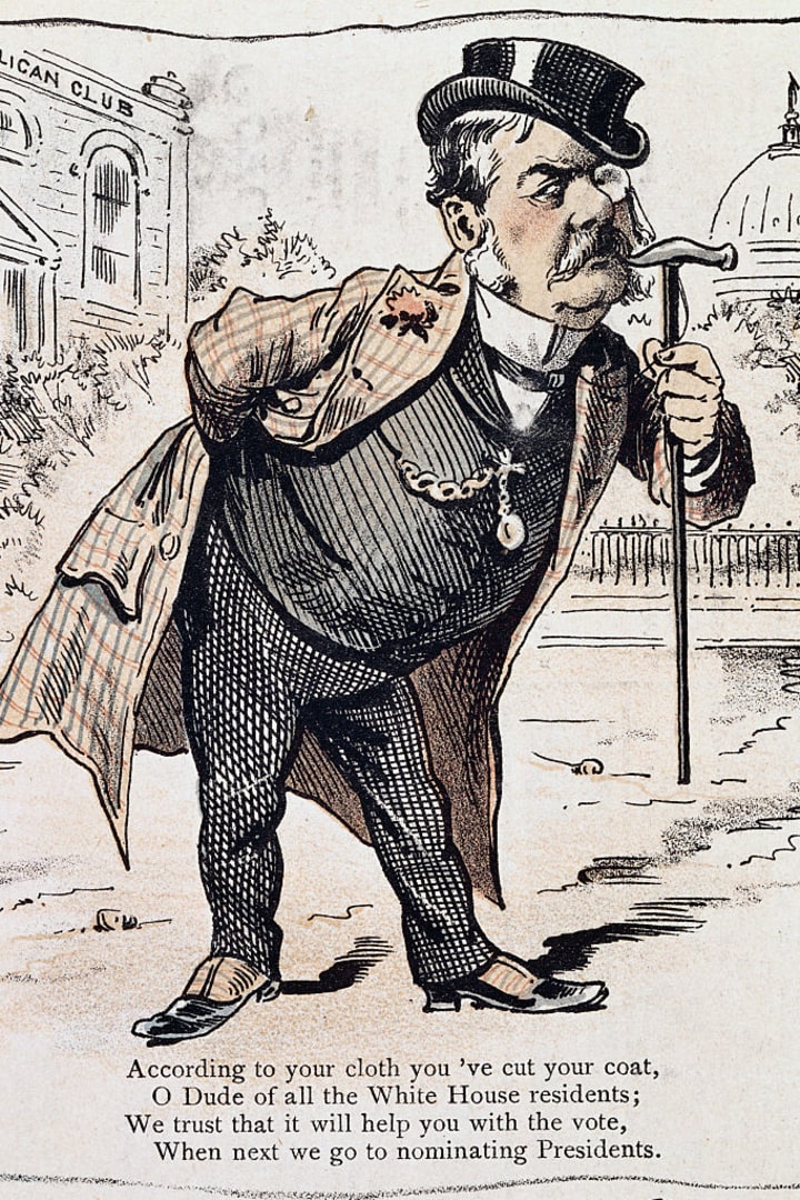 19th-Century American Caricature of Chester Arthur