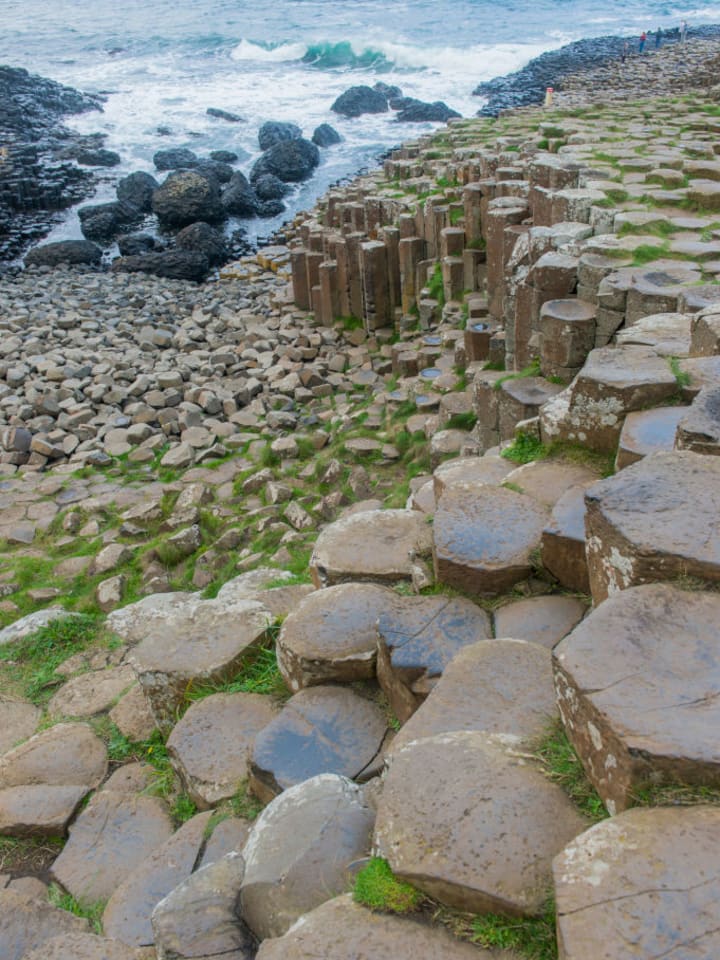 The basalt columns of the Giant’s Causeway.