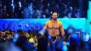 Drew McIntyre during the Men’s Royal Rumble match during the WWE Royal Rumble at Lucas Oil Stadium.