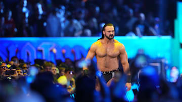 Drew McIntyre during the Men’s Royal Rumble match during the WWE Royal Rumble at Lucas Oil Stadium.