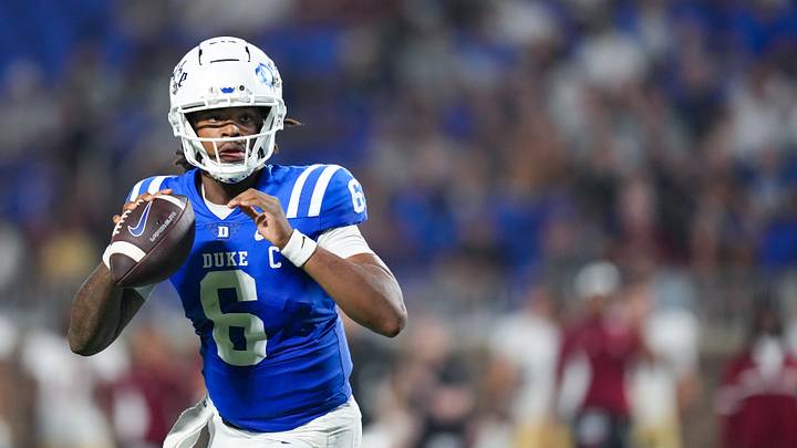 Duke Quarterback Maalik Murphy in his first start as a Duke Blue Devil.