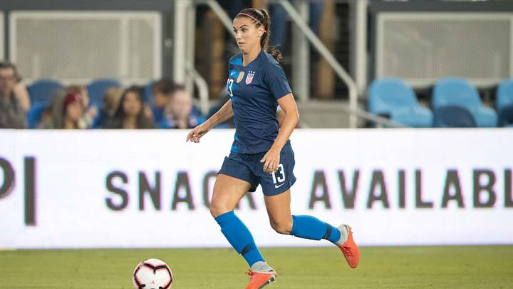 September 4, 2018; San Jose, CA, USA; Team USA forward Alex Morgan (13) during the second half in an international friendly soccer match against Chile at Avaya Stadium. Team USA defeated Chile 4-0. Mandatory Credit: Kyle Terada-USA TODAY Sports