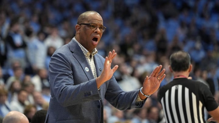 UNC basketball head coach Hubert Davis