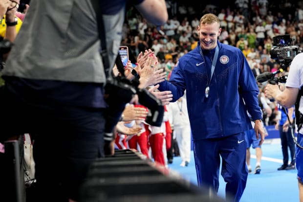 Dressel won his third medal in Paris on Sunday, a silver in the 4X100 medley relay.