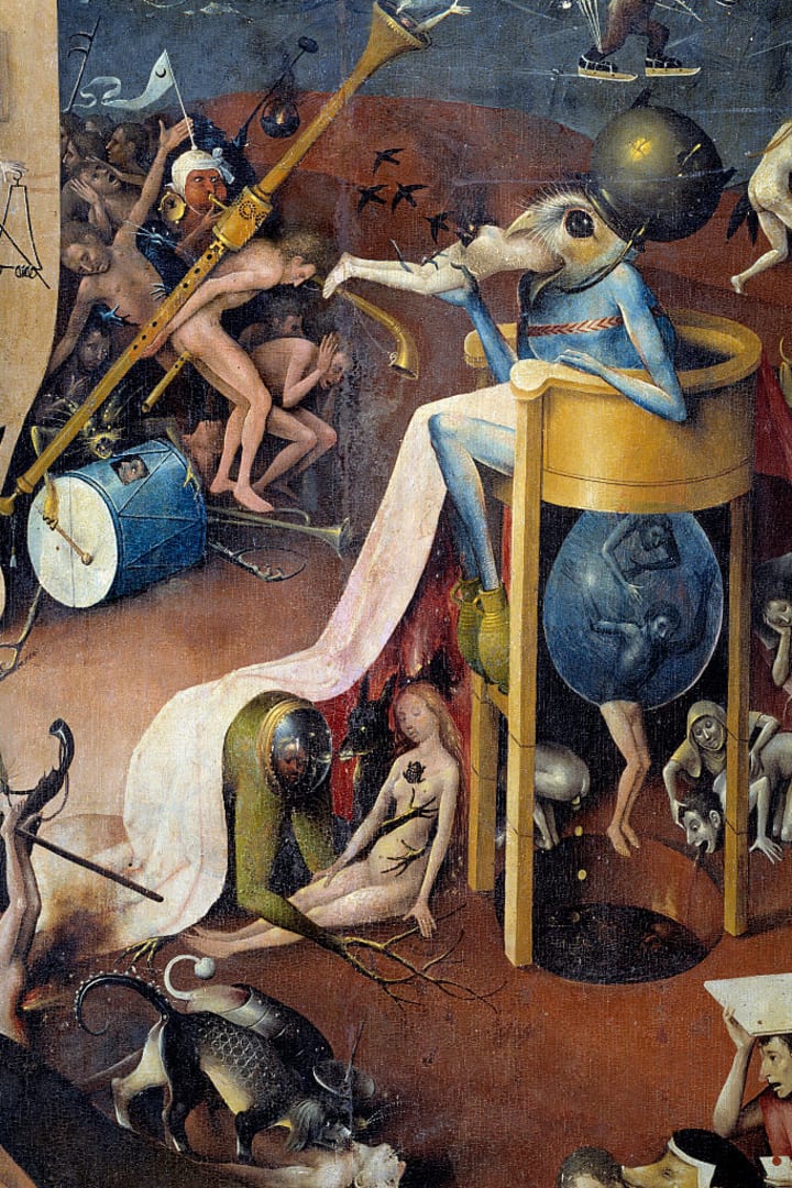 Detail of Hell from The Garden of Earthly Delights by Hieronymus Bosch