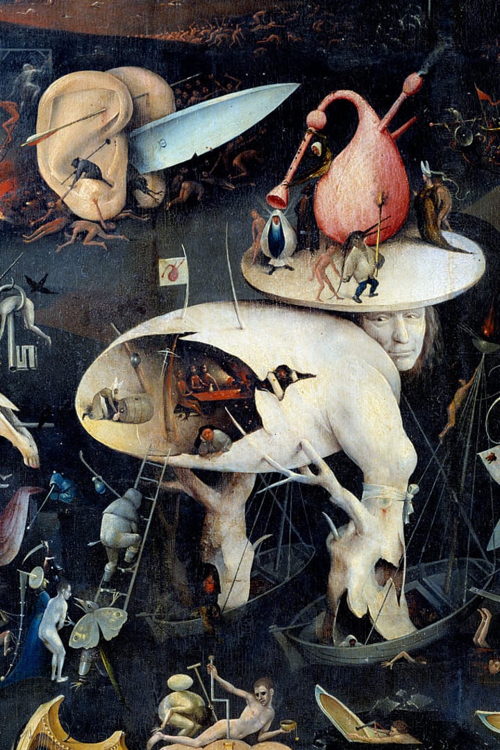 Detail of Hell from The Garden of Earthly Delights by Hieronymus Bosch