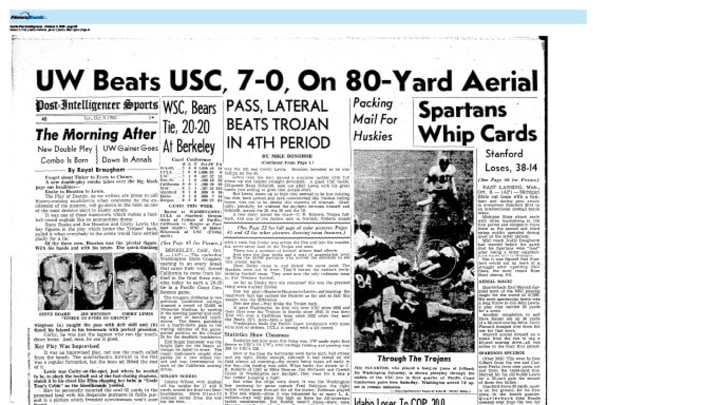 Steve Roake and two teammates beat USC with an improvised pass play..