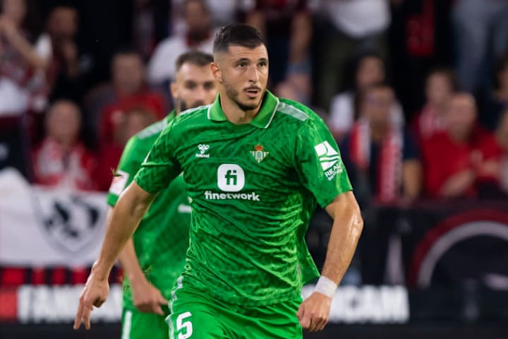 Guido Rodriguez seen in action during the LaLiga EA Sports...