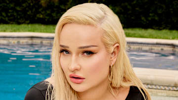 Kim Petras was photographed by Yu Tsai in Los Angeles. Earring by Jennifer Meyer.