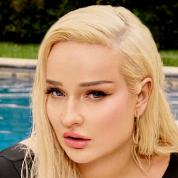 Kim Petras was photographed by Yu Tsai in Los Angeles. Earring by Jennifer Meyer.