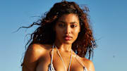 Danielle Herrington was photographed by James Macari in Costa Rica. Swimsuit by beijobaby.