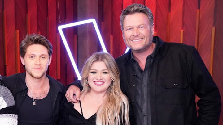 THE VOICE -- "Blind Auditions" Episode -- Pictured: (l-r) Chance the Rapper, Niall Horan, Kelly Clarkson, Blake Shelton 