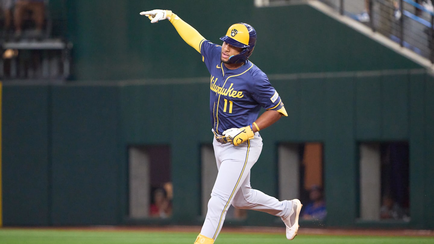 Brewers #39 Jackson Chourio Joins Historic List With Mike Trout Bryce Harper