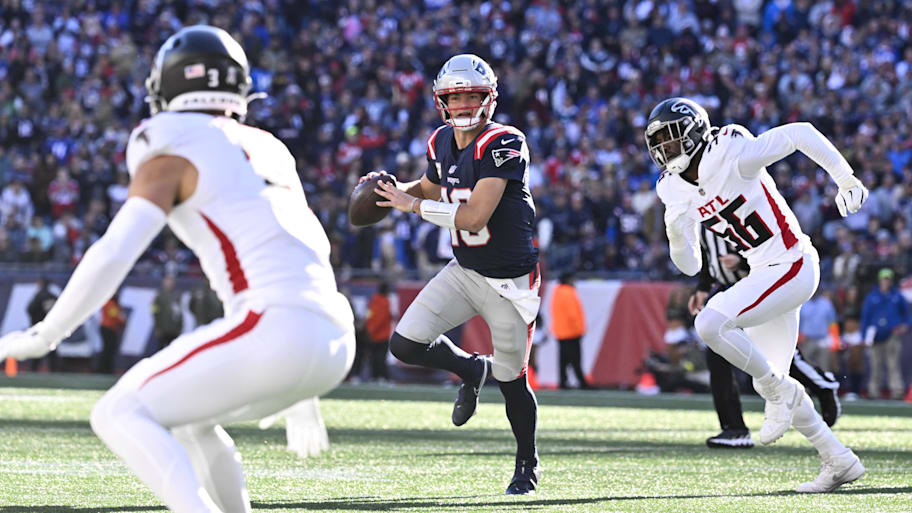 New England Patriots quarterback Drake Maye