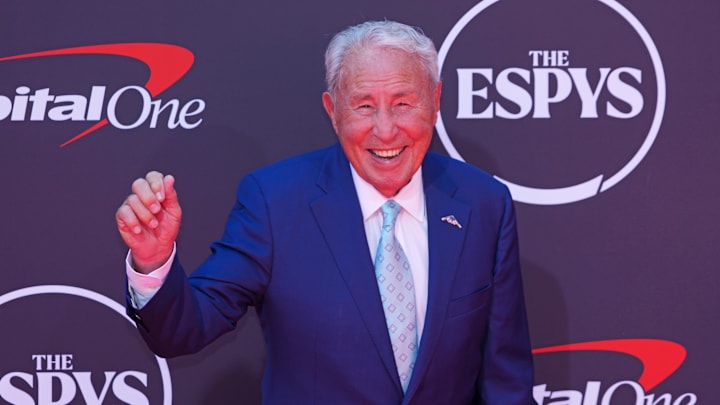 Lee Corso on the red carpet before the ESPYS at The Dolby Theatre. 