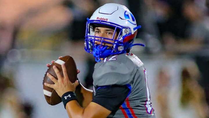 Guided by Lorenzo Aguirre, Dickinson jumped out to a 49-0 halftime lead and rolled to a 55-16 victory over Strake Jesuit on Friday night.