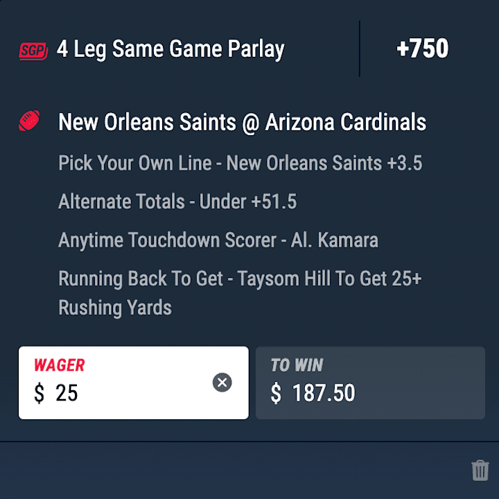 Saints Vs. Cardinals (10/20/22) Thursday Night Football Same Game Parlay  Strategy + SGP Picks