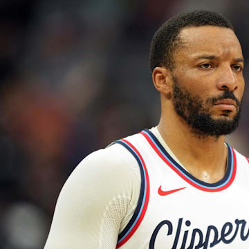 Apr 11, 2025; Sacramento, California, USA; Los Angeles Clippers guard Norman Powell (24) during the first quarter against the Sacramento Kings at Golden 1 Center. Mandatory Credit: Darren Yamashita-Imagn Images