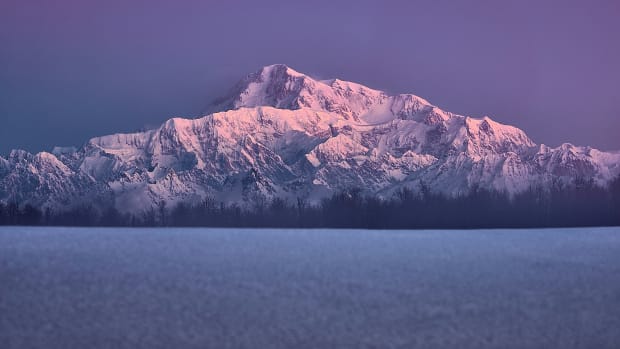 A view of Denali in the Alaska Range