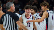 Gonzaga Bulldogs guard Mario Saint-Supery (17).
