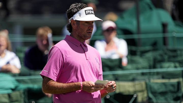 Bubba Watson, pictured at this year's Masters, finished outside of the top 48 in the seasonlong LIV Golf standings and is subject to relegation.