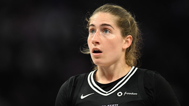 Golden State Valkyries guard Kate Martin (20) at Chase Center. 
