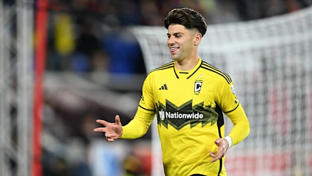 Columbus Crew forward Max Arftsen.