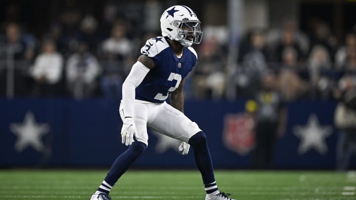 Nov 24, 2022; Arlington, Texas, USA; Dallas Cowboys cornerback Anthony Brown (3) in action during the game between the Dallas Cowboys and the New York Giants at AT&T Stadium. Mandatory Credit: Jerome Miron-USA TODAY Sports