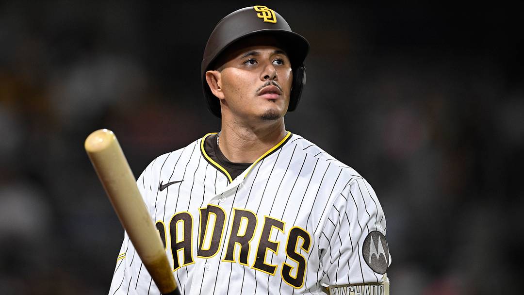 Aug 25, 2026; San Diego, California, USA; San Diego Padres third baseman Manny Machado (13) walks back to the dugout after hitting a ground ball during the fourth inning against the Pittsburgh Pirates at Petco Park. Mandatory Credit: Denis Poroy-Imagn Images Aug 25, 2026; San Diego, California, USA; San Diego Padres third baseman Manny Machado (13) walks back to the dugout after hitting a ground ball during the fourth inning against the Pittsburgh Pirates at Petco Park. Mandatory Credit: Denis Poroy-Imagn Images