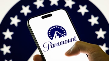 Paramount Global logo displayed on smartphone screen