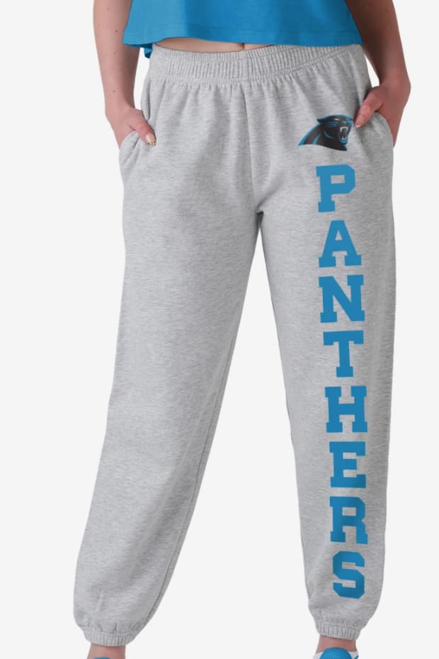 Carolina Panthers Womens Big Wordmark Gray Sweatpants, $55