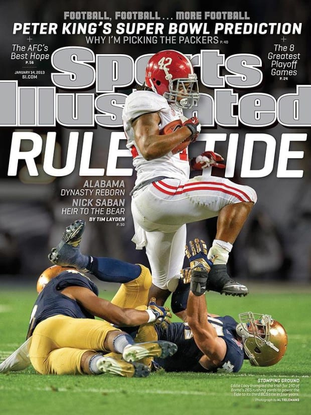 Alabama running back Eddie Lacy on the cover of Sports Illustrated