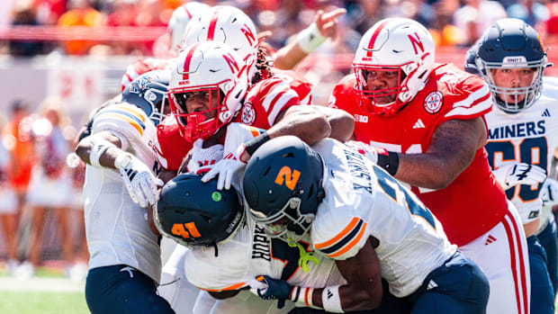 Nebraska Cornhuskers running back Dante Dowdell (23) runs against UTEP Miners