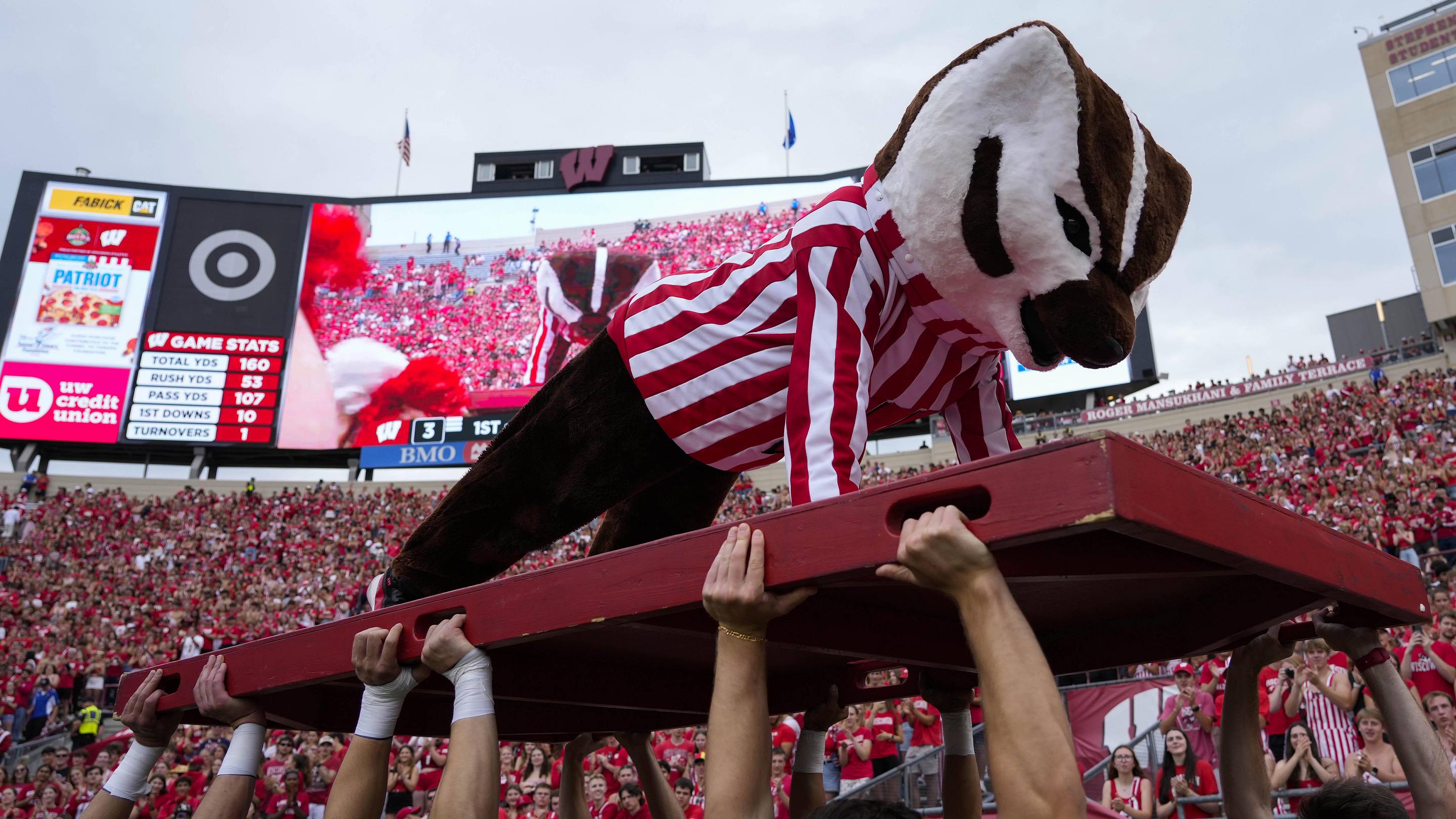 Wisconsin Badgers mascot Bucky Badger.