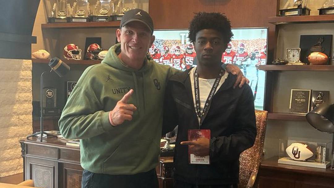 2027 WR recruit Malahn Green with Brent Venables