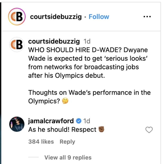 Jamal Crawford's Comment