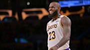 James on the court during a game. 