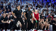 Cincinnati Bearcats head coach Wes Miller instructs the team in the second half of the 91st Crosstown Shootout basketball game between the Cincinnati Bearcats and the Xavier Musketeers, Saturday, Dec. 9, 2023, at Cintas Center in Cincinnati. The Xavier Musketeers won, 84-79.