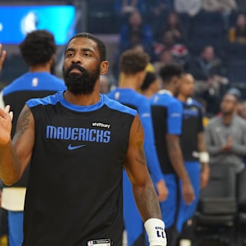 Irving greets Doncic pregame