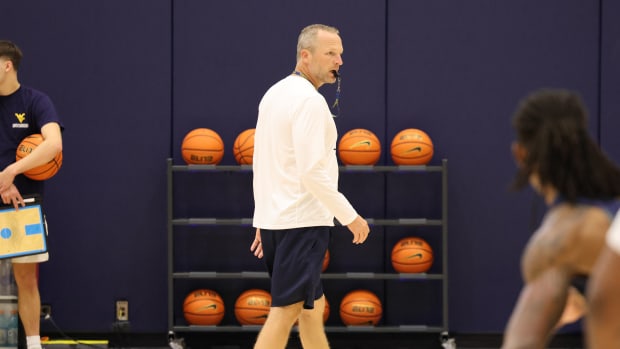 West Virginia University head coach Darian DeVries