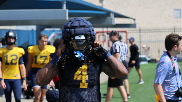 West Virginia University running back CJ Donaldson.