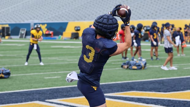 West Virginia University receiver Hudson Clement