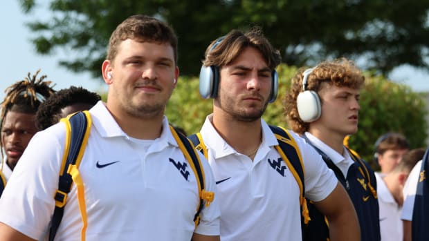 West Virginia University quarterback Nicco Marchiol.