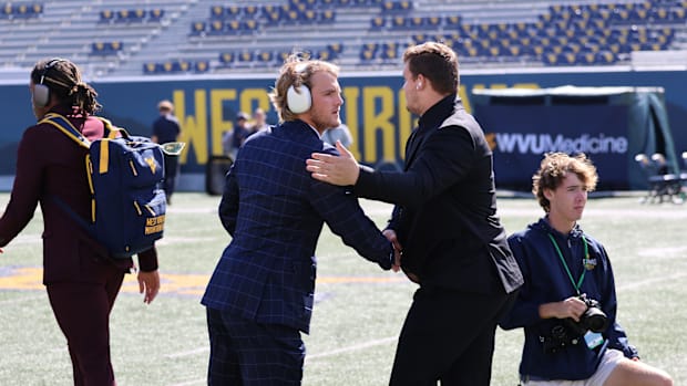 West Virginia quarterback Garrett Greene.