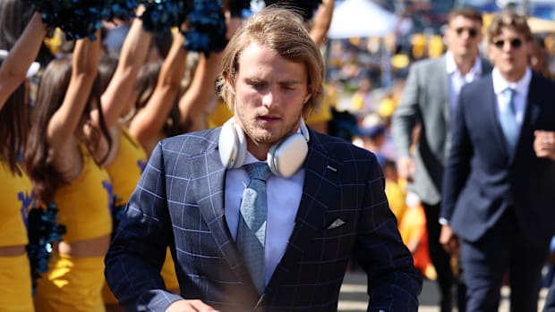 West Virginia quarterback Garrett Greene.