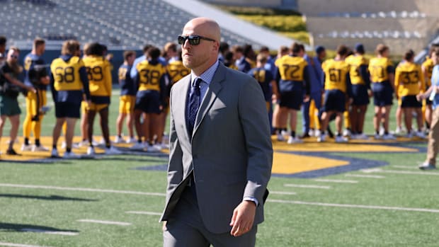 West Virginia University tight ends coach Blaine Stewart