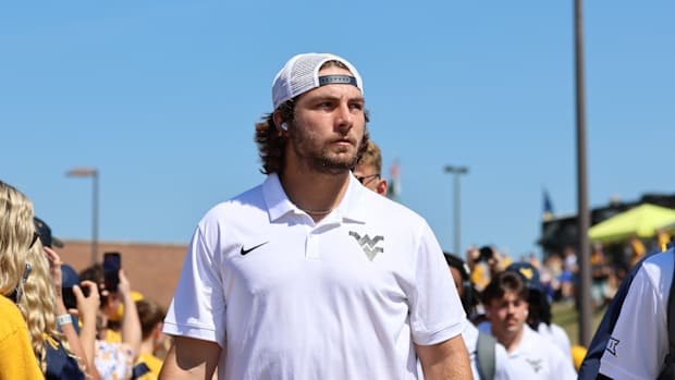 West Virginia University quarterback Nicco Marchiol