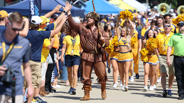 West Virginia University mascot Cade Kincaid